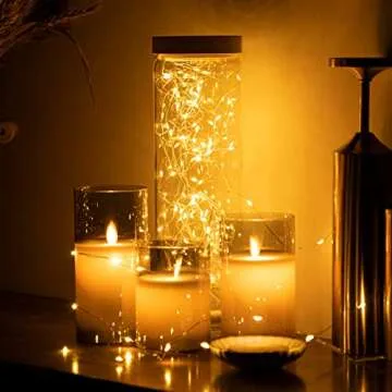 SINAMER 12 Pack Fairy Lights Battery Operated String Lights, 7ft 20 Led Waterproof Copper Wire Firefly Starry for DIY Wedding Party Bedroom Christmas (Warm White)