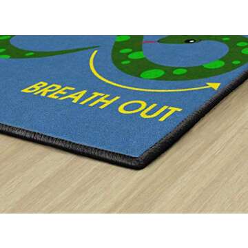 Flagship Carpets Figure Eight Snake Childrens Time Out Classroom Entryway or Home Door Mat or Small Area Rug, 30" x 30", Rectangle