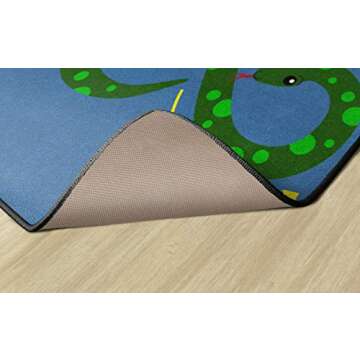 Flagship Carpets Figure Eight Snake Childrens Time Out Classroom Entryway or Home Door Mat or Small Area Rug, 30" x 30", Rectangle