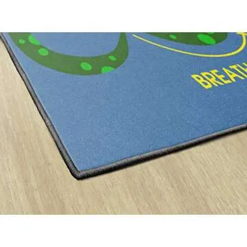 Flagship Carpets Figure Eight Snake Childrens Time Out Classroom Entryway or Home Door Mat or Small Area Rug, 30" x 30", Rectangle