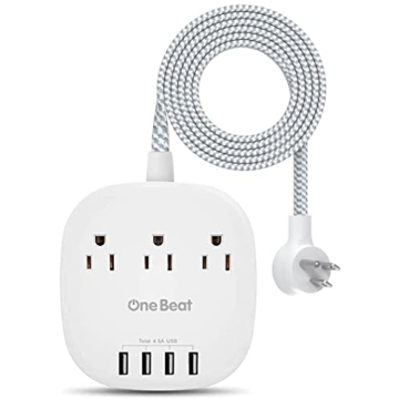 Multi-Functional Power Strip with USB Ports for Travel
