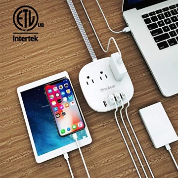 Multi-Functional Power Strip with USB Ports for Travel