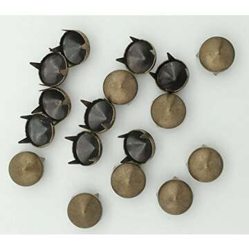 100pcs 9mm Cones DIY Leathercraft Metal Punk Studs Rivet Spikes Nailheads (Bronze)