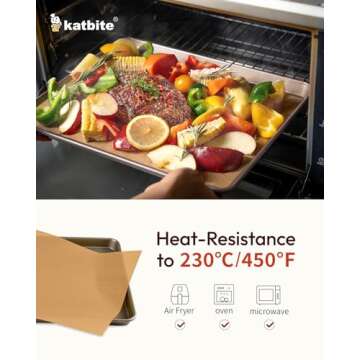 Katbite 200Pcs 9x13 inch Heavy Duty Unbleached Parchment Paper, Parchment Paper Sheets for Baking Cookies, Cooking, Frying, Air Fryer, Grilling Rack, Oven(9x13 Inch)