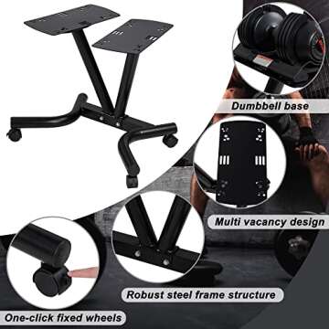 ALTLER Adjustable Dumbbell Stand: Compact & Durable Fitness Rack
