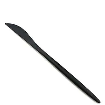 Gugrida 20-Piece Matte Black Flatware Set, 18/10 Stainless Steel, Includes Dinner Knife, Spoon, Fork, Salad Fork, Dessert Spoon, Straw, Dishwasher Safe, Modern Style