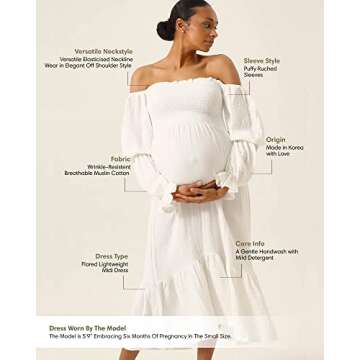 Elegant Cotton Yuki Maternity Gown for Stylish Moms