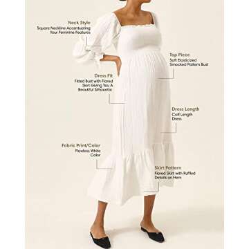 Elegant Cotton Yuki Maternity Gown for Stylish Moms