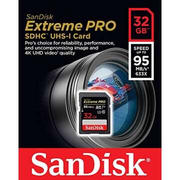 SanDisk Extreme Pro 32GB SDHC Card for Canon Camera Works with EOS R6, EOS R5 Class 10 (SDSDXXG-032G...