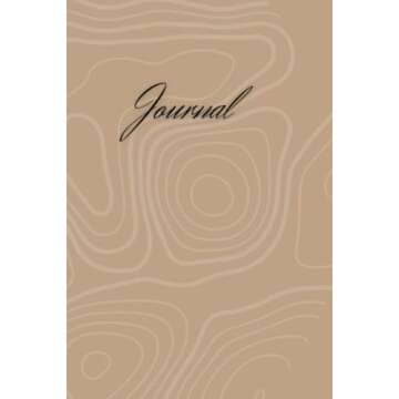 Stylish Tan Notebook/Journal with Elegant White Lines for Creative Minds