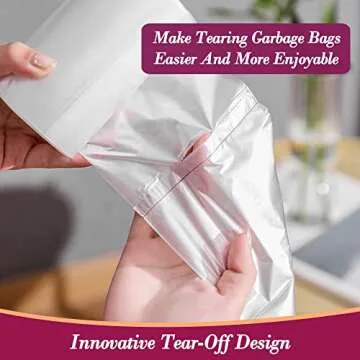 4 Gallon 180pcs Small Clear Trash Bags Strong Clear Garbage Bags, Bathroom Trash Can Bin Liners, Plastic Bags for Office, Waste Basket Liner, Fit 12-15 Liter, 3.5,4,4.5 Gal（Clear 180）