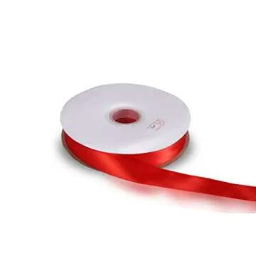 KSRIGHT Double Faced Red Satin Ribbon for All Occasions
