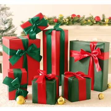 KSRIGHT 1 inch x 25 Yards Double Faced Red Satin Ribbon for Gift Wrapping,Wedding Decoration, Bows Making, Sewing, DIY Crafts