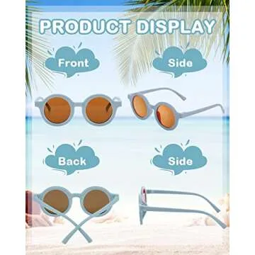 Stylish 16 Pairs Kids Sunglasses for Age 3-8