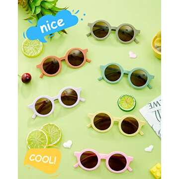 Stylish 16 Pairs Kids Sunglasses for Age 3-8