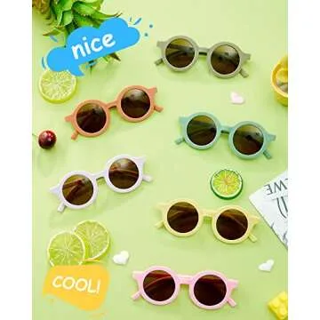 Stylish 16 Pairs Kids Sunglasses for Age 3-8