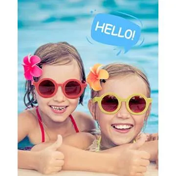 Stylish 16 Pairs Kids Sunglasses for Age 3-8