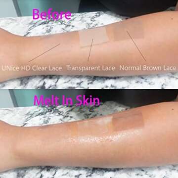 UNICE Hair 5x5 HD Lace Closure Wig Human Hair for Women, Brazilian Straight Hair Wigs Virgin Hair Transparent Lace Wigs Pre Plucked with Baby Hair 180% Density 28inch