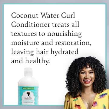 Camille Rose Coconut Water Curl Conditioner with Natural Coconut, Rosemary, & Castor Oils to Hydrate...