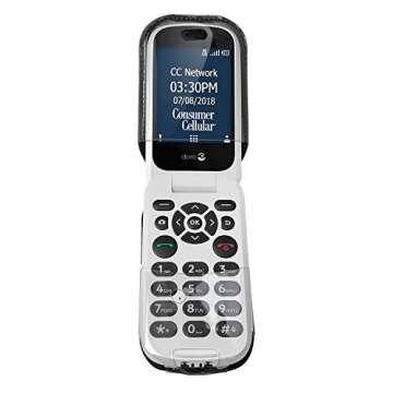 CBUS Fitted Leather Case with Rotating Belt Clip for Consumer Cellular Link 2, Doro 7050