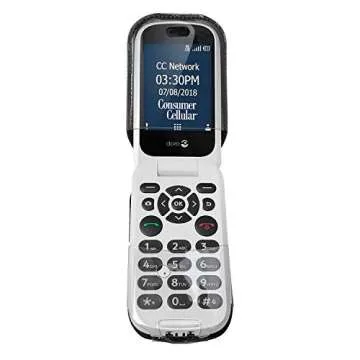 CBUS Fitted Leather Case with Rotating Belt Clip for Consumer Cellular Link 2, Doro 7050