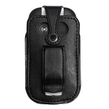 CBUS Fitted Leather Case with Rotating Belt Clip for Consumer Cellular Link 2, Doro 7050