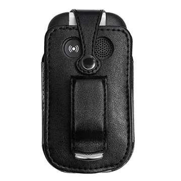 CBUS Fitted Leather Case with Rotating Belt Clip for Consumer Cellular Link 2, Doro 7050
