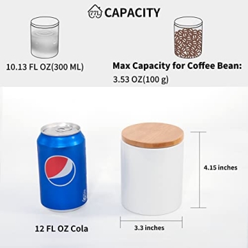 77L Ceramic Food Storage Jar with Bamboo Lid for Freshness