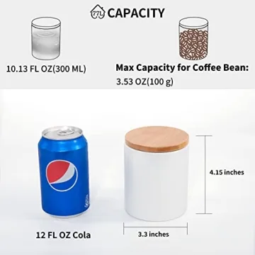 77L Ceramic Food Storage Jar with Bamboo Lid for Freshness