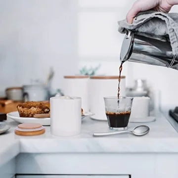 77L Ceramic Food Storage Jar with Bamboo Lid for Freshness