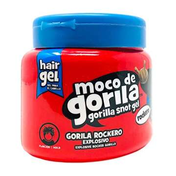 Moco de Gorila Rockero Hair Gel | Explosive Hair Styling Gel for Extreme Long-lasting Hold, Gorilla Snot Gel is the Ultimate Hair Gel to create any Rocker Hairstyle; 9.52 Ounce Jar