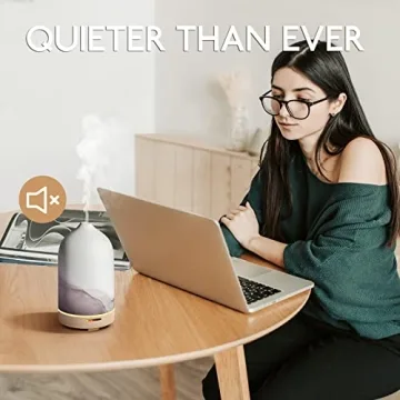 Wanlola Essential Oil Diffuser for Home & Travel - 120ml Ceramic Diffuser