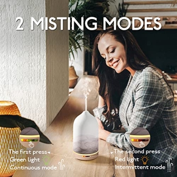 Wanlola Essential Oil Diffuser for Home & Travel - 120ml Ceramic Diffuser