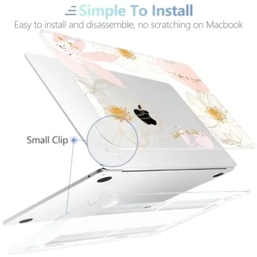 Vibrant MEEgoodo Clear Case for MacBook Air 2024/2023