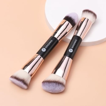 KINGMAS Double-Ended Makeup Brush for Foundation & Contouring