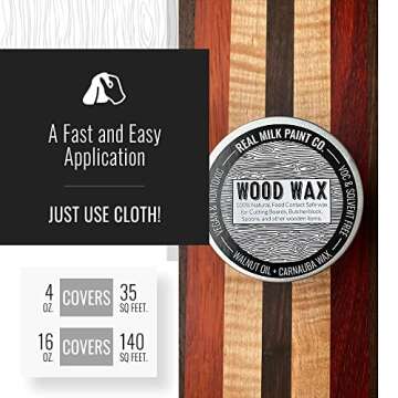 Real Milk Paint Wood Wax for Food Safe Finishes