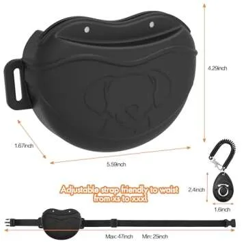 AWINNER Dog Treat Pouch - Premium Silicone - Upgrade 4 Strong Magnets Enhanced Magnetic Closure, Adjustable Waist Belt - Ideal for Puppy Training and Outdoor Walks (Black)