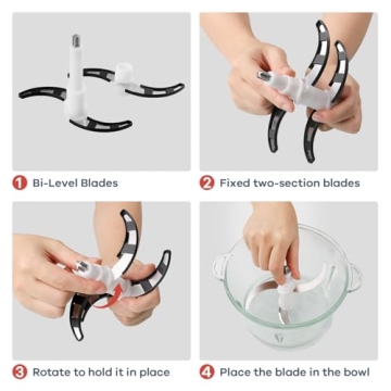 Powerful GANIZA Food Processor with Dual Bowls