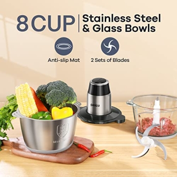 Powerful GANIZA Food Processor with Dual Bowls