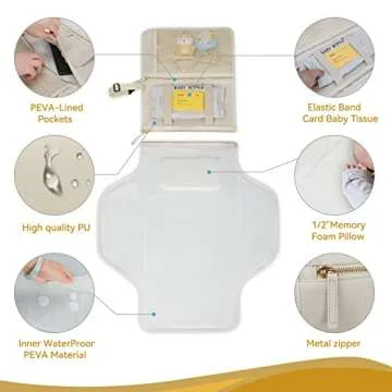 Zaveena Portable Diaper Changing Pad for Stylish Parents