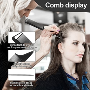 SWEET VIEW Slick Back Grooming Set - 3 Pcs Hair Brushes