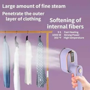Portable 2-in-1 Steamer Iron for Travel and Home