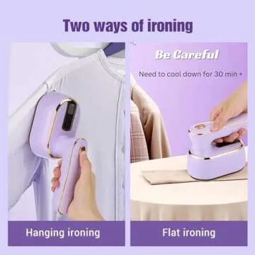 Portable 2-in-1 Steamer Iron for Travel and Home