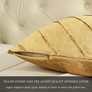 Elegant Gold Velvet Pillow Covers for Luxurious Home Decor