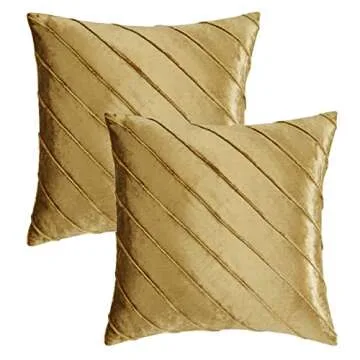 Elegant Gold Velvet Pillow Covers for Luxurious Home Decor