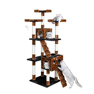 Go Pet Club 72" Tall Cat Tree Tower with Cat Condos - Large Cat Tree - Cat Tower for Indoor Cats - P...