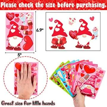 70 Sheets Valentine's Stickers for Kids Crafts and Fun