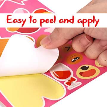 70 Sheets Valentine's Stickers for Kids Crafts and Fun