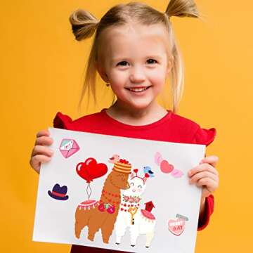 70 Sheets Valentine's Stickers for Kids Crafts and Fun