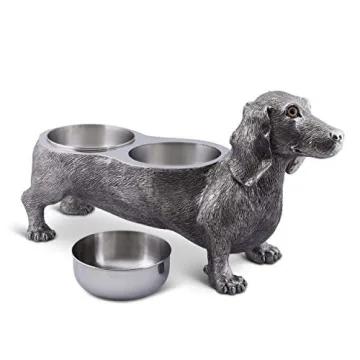 Vagabond House Pewter Dog Feeding Bowl - Luxurious Design & Stylish Functionality